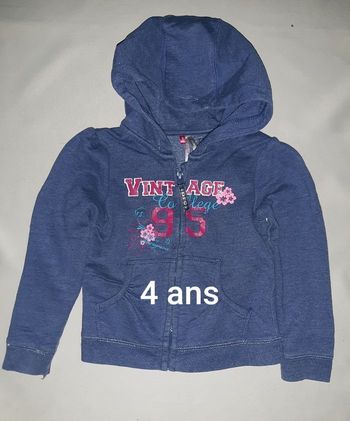 Gilet zippé à capuche fille - Orchestra - 4 ans