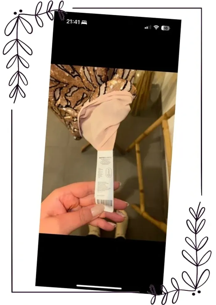 Robe droite rose gold chic avec paillettes - photo numéro 7