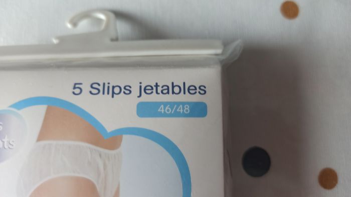 Paquet slips jetables 46/48 - photo numéro 2