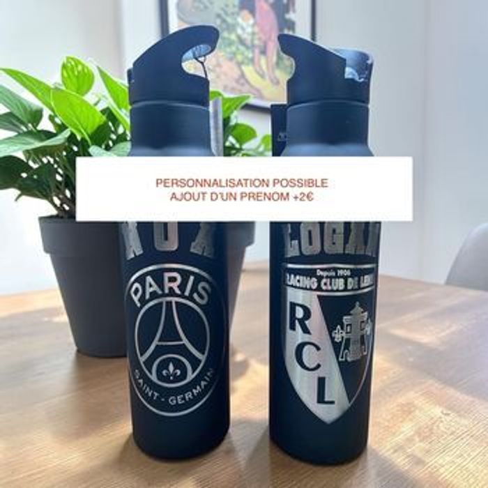 Gourde PSG Sport Avec Paille - Paris Saint germain - Noir - photo numéro 2