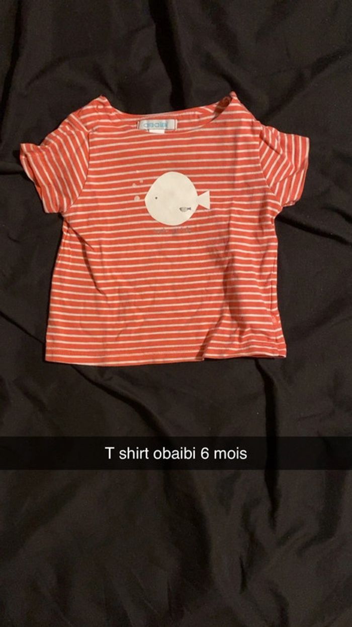 T shirt manche court obaibi 6 mois