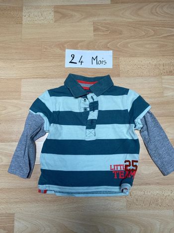 Polo manches longues 24 mois Kiabi