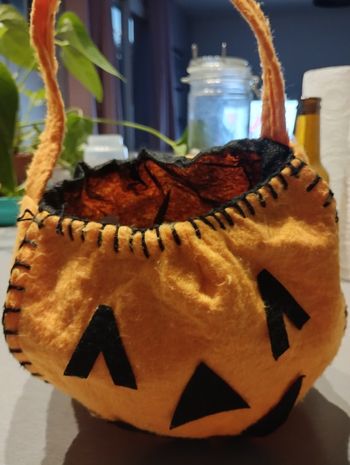 Panier citrouille halloween