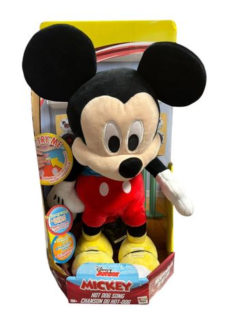 Peluche interactif Disney Mickey chanson du Hot-Dog 35 cm IMC tous neuf