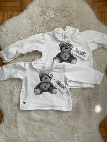 2 hauts nounours overkids 6 et 12 mois