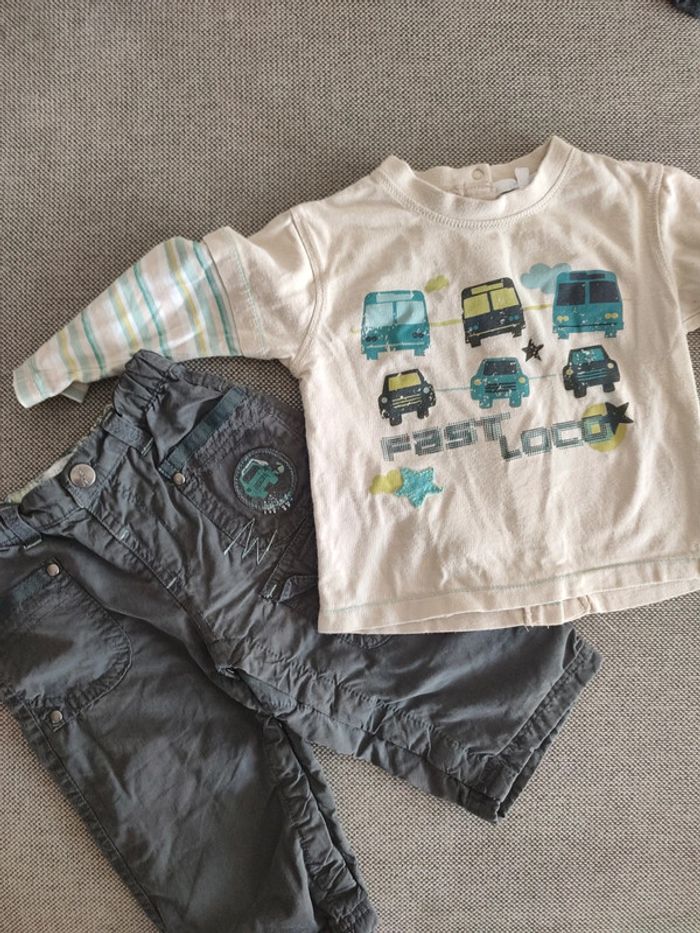 Ensemble pantalon et tee shirt 9 mois