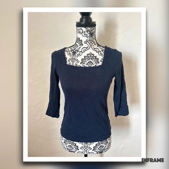 Très beau pull manches 3/4 🥰 bleu marine camaieu taille 36