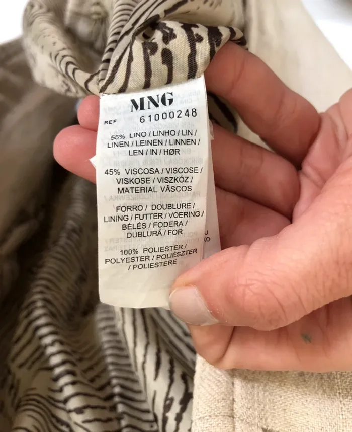 Trench beige en lin Mango taille XL / 42 44 excellent état - photo numéro 9