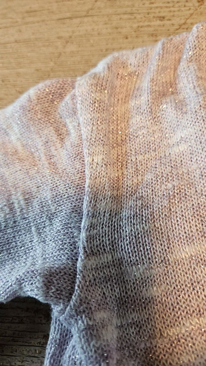 Gilet parme brillant à manches longues, H&M, 18/24 mois, nickel - photo numéro 6