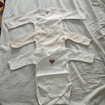 Lot de 3 body bébé Petir Bateau