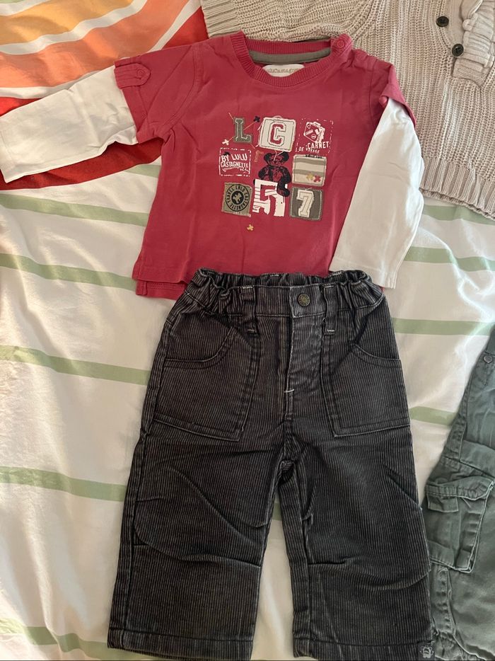 Lot  garçon 6mois deux tenues Lulu castagnette Kiabi quechua - photo numéro 2