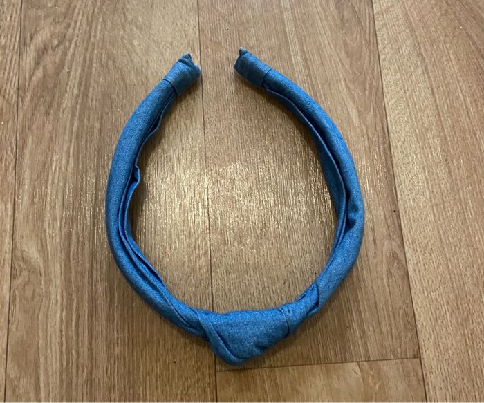 Serre tête bleu denim fille - photo numéro 3