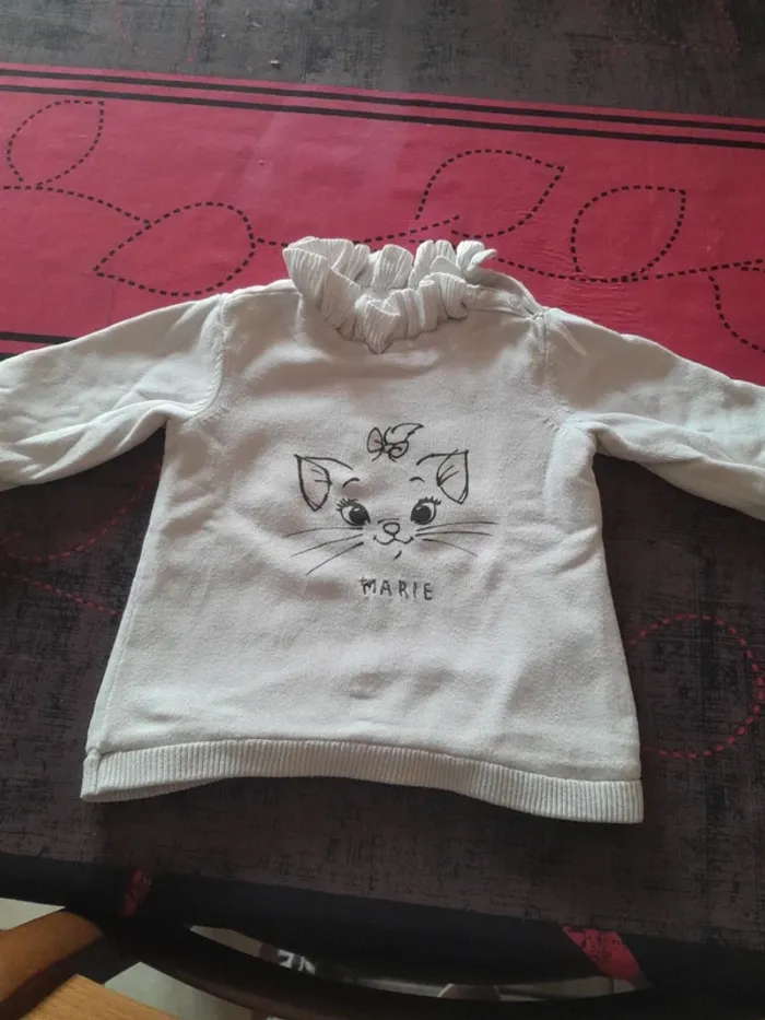 Pull marie des aristochats taille 12 mois