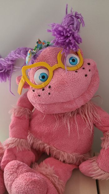 Peluche Los Lunnis Espagnol TV show rose mauve 40 cm Quiron 2006