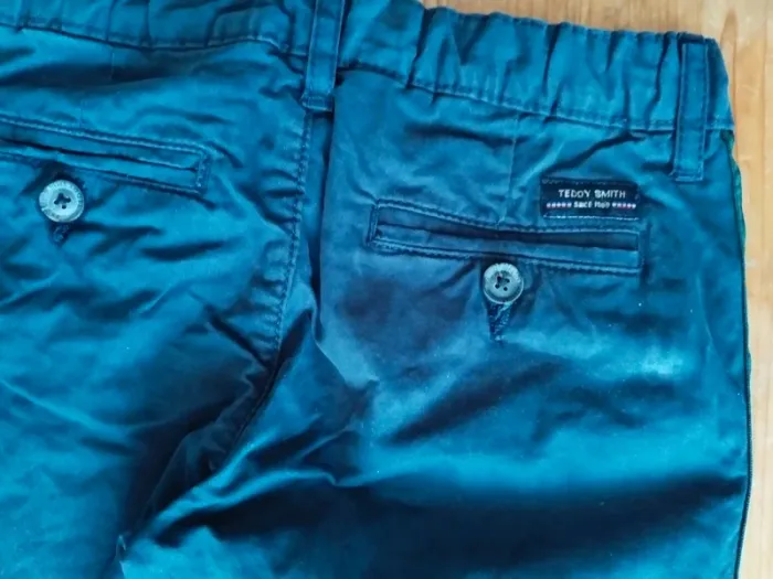 Pantalon Chino Bleu 8 Ans - Teddy Smith Rayures + Ajustable - photo numéro 3