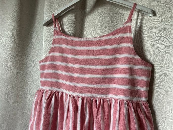 Jolie robe bain de soleil rose rayé blanc 10 ans Kiabi - photo numéro 3