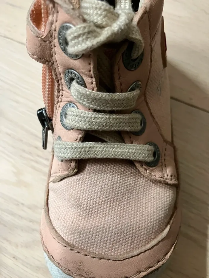 Bottillons Kickers Sonistreet Rose Clair taille 23 - photo numéro 6