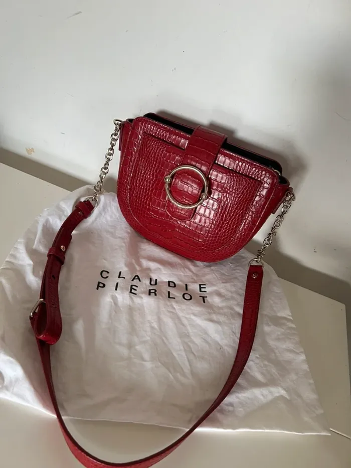 Claudie Pierlot, sac en cuir rouge - photo numéro 14