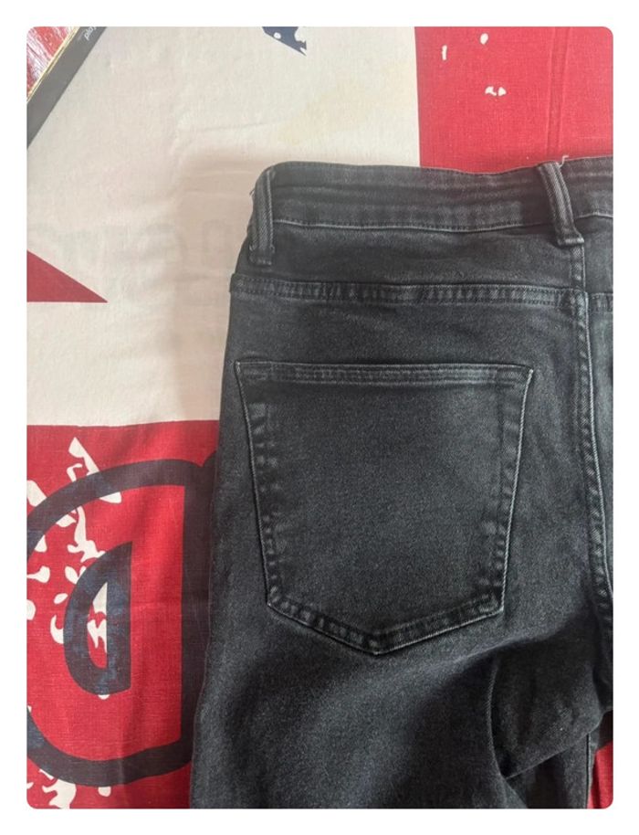 Jeans H&M taille 40 noir chiné regular fit coupe droite - photo numéro 10