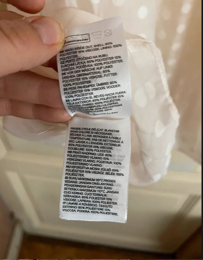 Robe organza écru jacquard à pois neuve t M - photo numéro 16