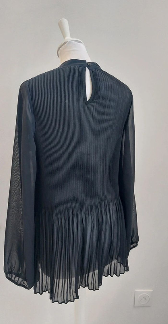 Blouse noire plissée fluide taille 40 - photo numéro 4