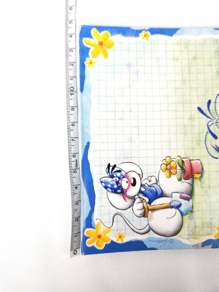 Bloc de Feuilles Diddl Original A5 "Avec pelle et pot" - 25 Feuilles - Très Bon État - photo numéro 5