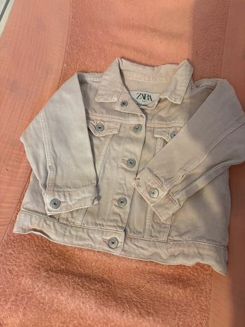 Veste en jean beige