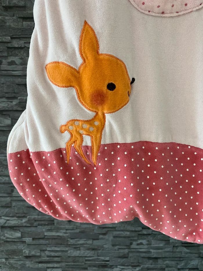 🌸 sublime Gigoteuse bébé fille 0-6 mois | Motif oiseaux & faon | Kitchoun 🌸 - photo numéro 3