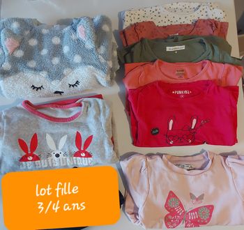 Lot vêtements 3/4 ans fille