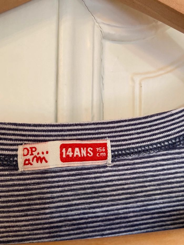 Tee-shirt marinière manches longues DPAM 14 ans - photo numéro 9