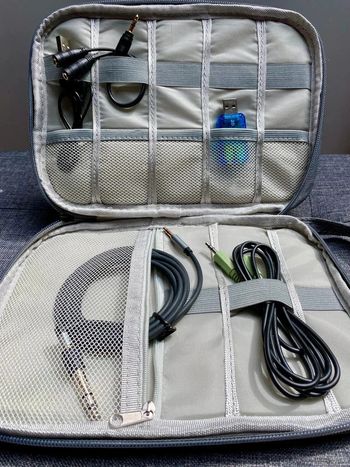 Sac Organisateur pour câbles 15 Emplacements Voyage Gris NЕUF