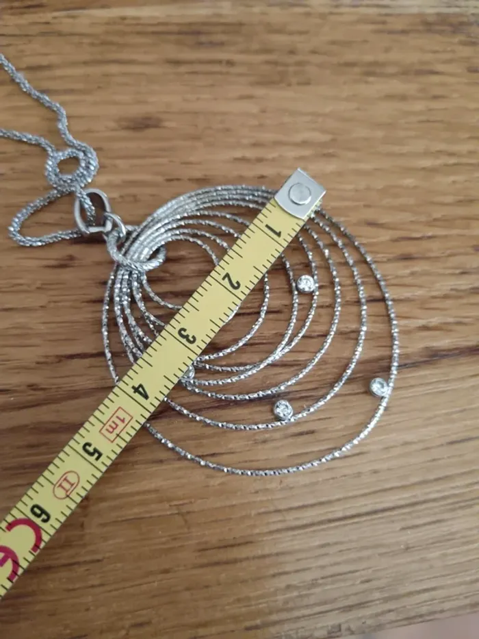 Collier en argent rhodié et zircon - photo numéro 10