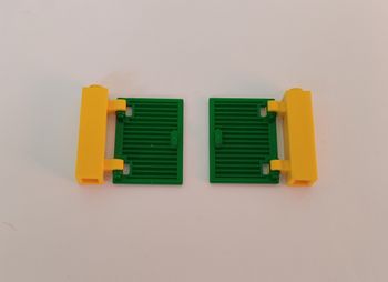 Lot de 2 volets + support lego vert / jaune 