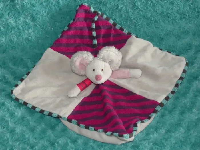 Doudou plat souris bukowski rose beige 🐭parfait état
