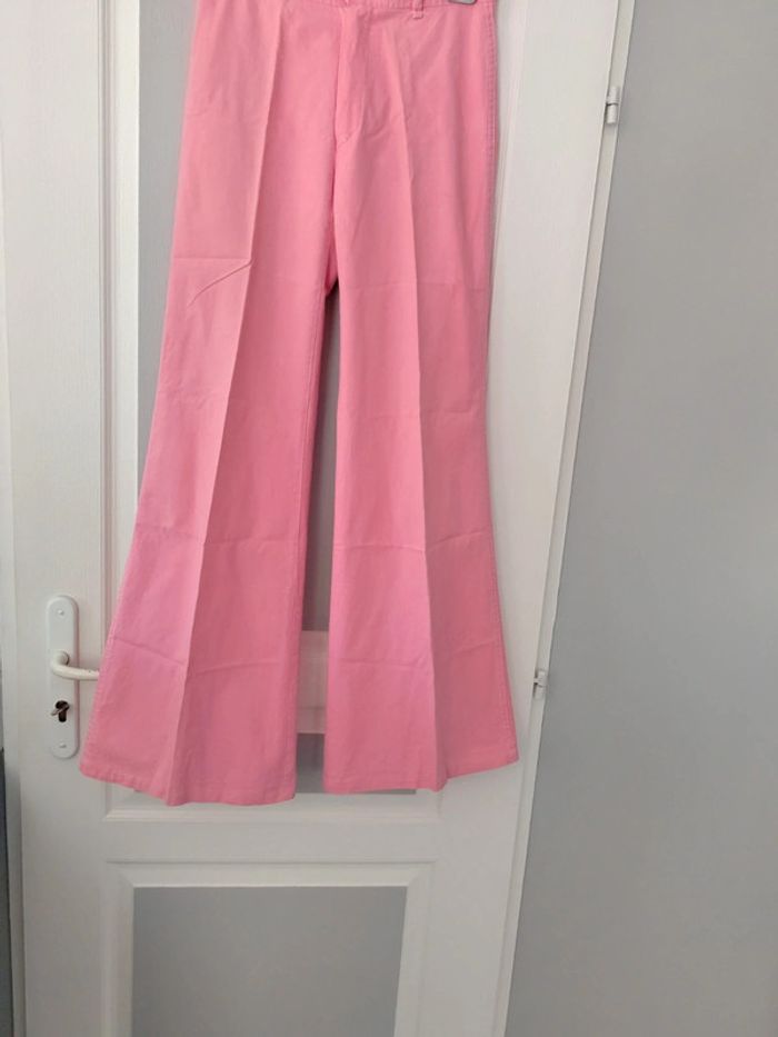 Pantalon rose jambes larges - photo numéro 2