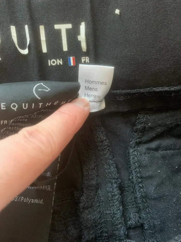 Pantalon d’équitation homme Equithème – Noir – Taille 38 - photo numéro 6