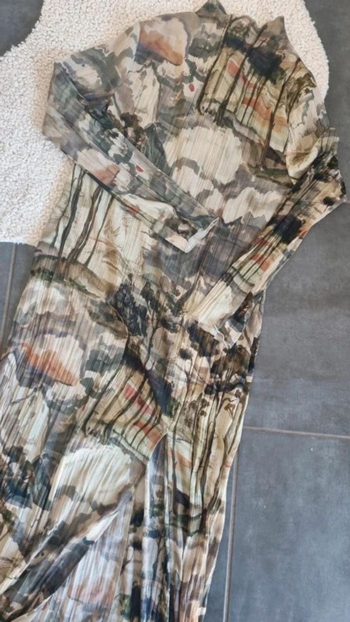 Robe longue H&M L 40 42 44 manches longues kaki armée 😍🥰 - photo numéro 2