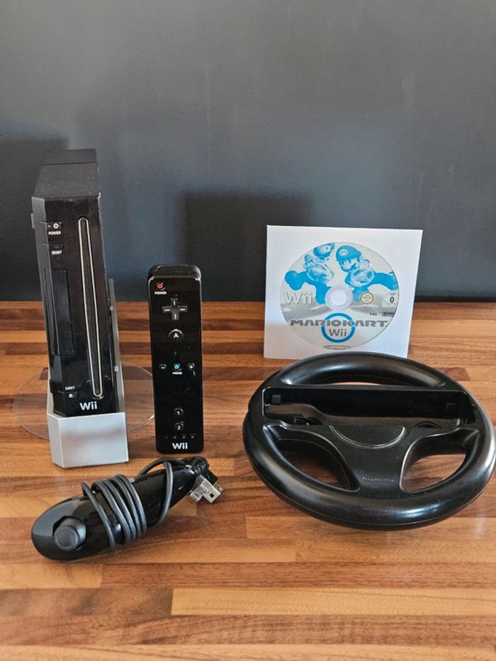 Nintendo Wii noir # Pack Mario Kart #