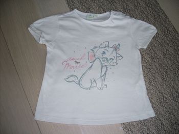 tee-shirt disney marie les aristochats 18 mois