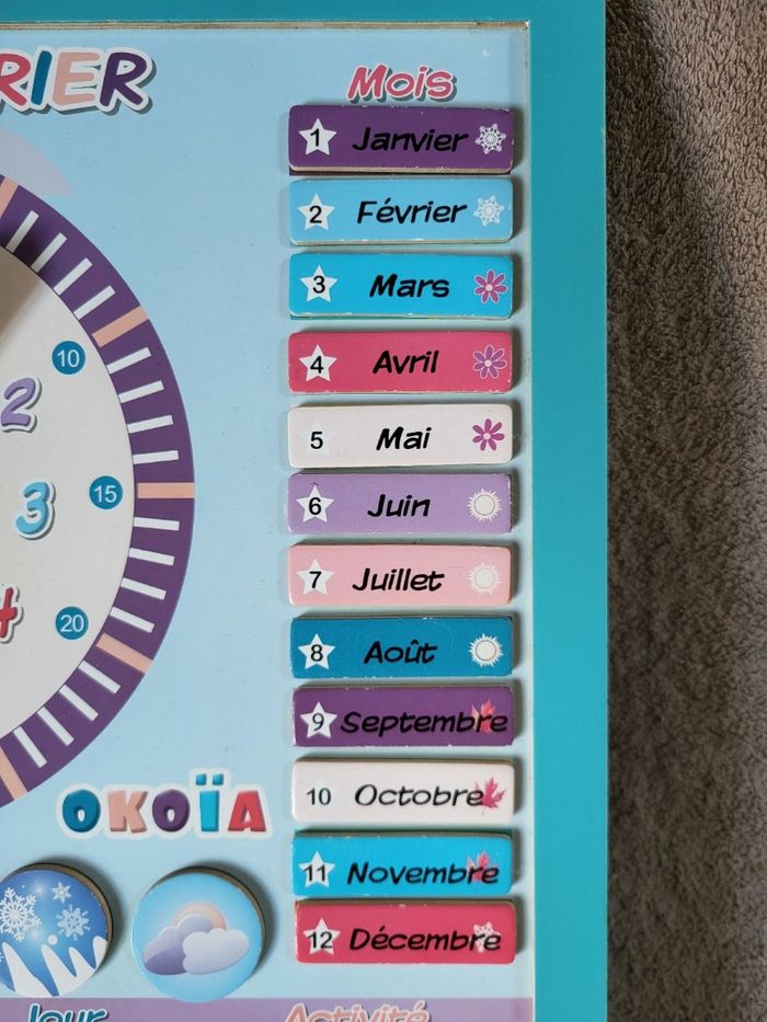 Calendrier en bois - Okoïa - photo numéro 4