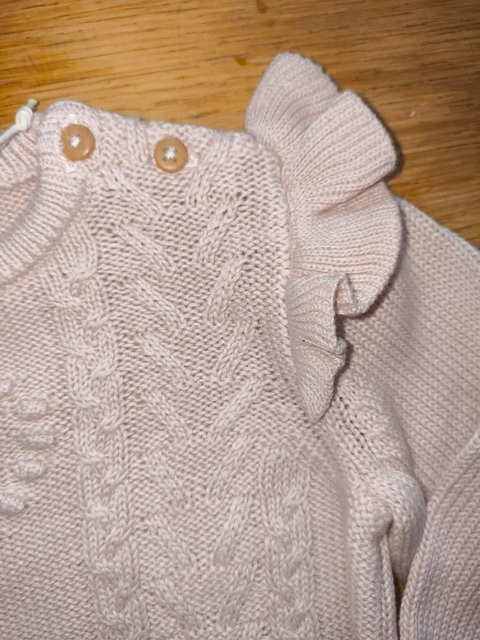Robe pull fille maille 9 12 mois neuve sans étiquette - photo numéro 5