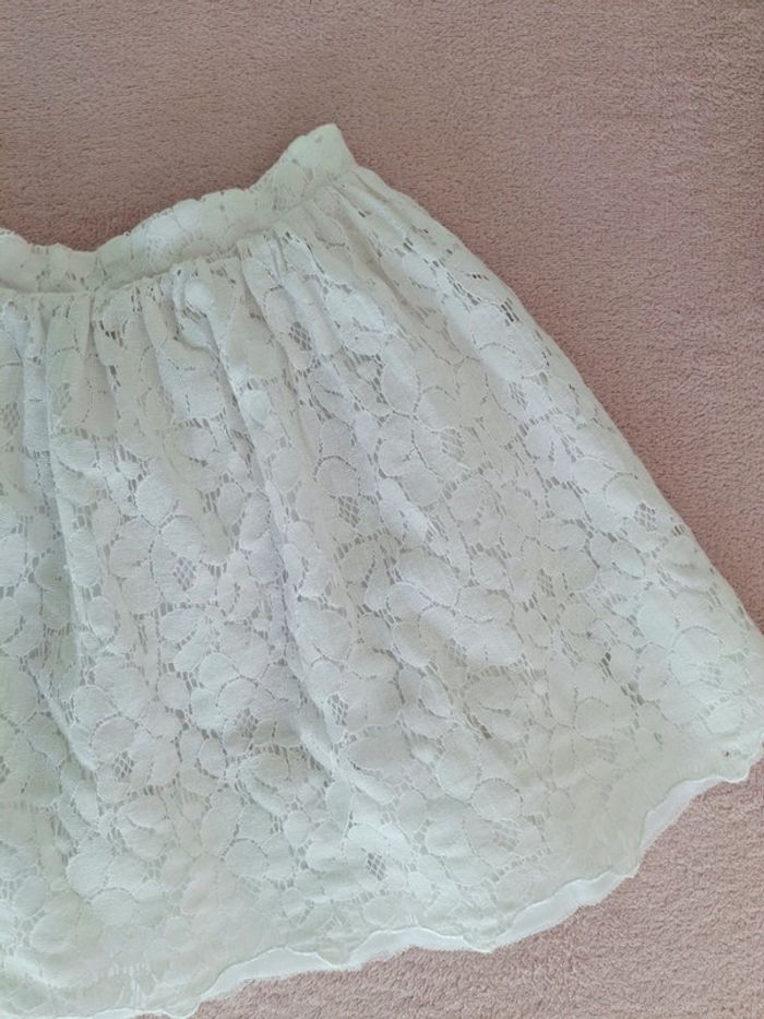 Jupe Marèse 6 ans en dentelle blanche forme tutu - photo numéro 4
