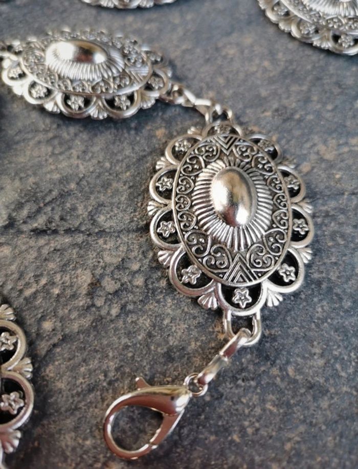 A40 Ceinture chaîne de corps chromé argenté tendance - photo numéro 2