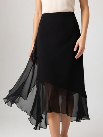 jupe longue noire fluide et bas en voile taille unique neuve