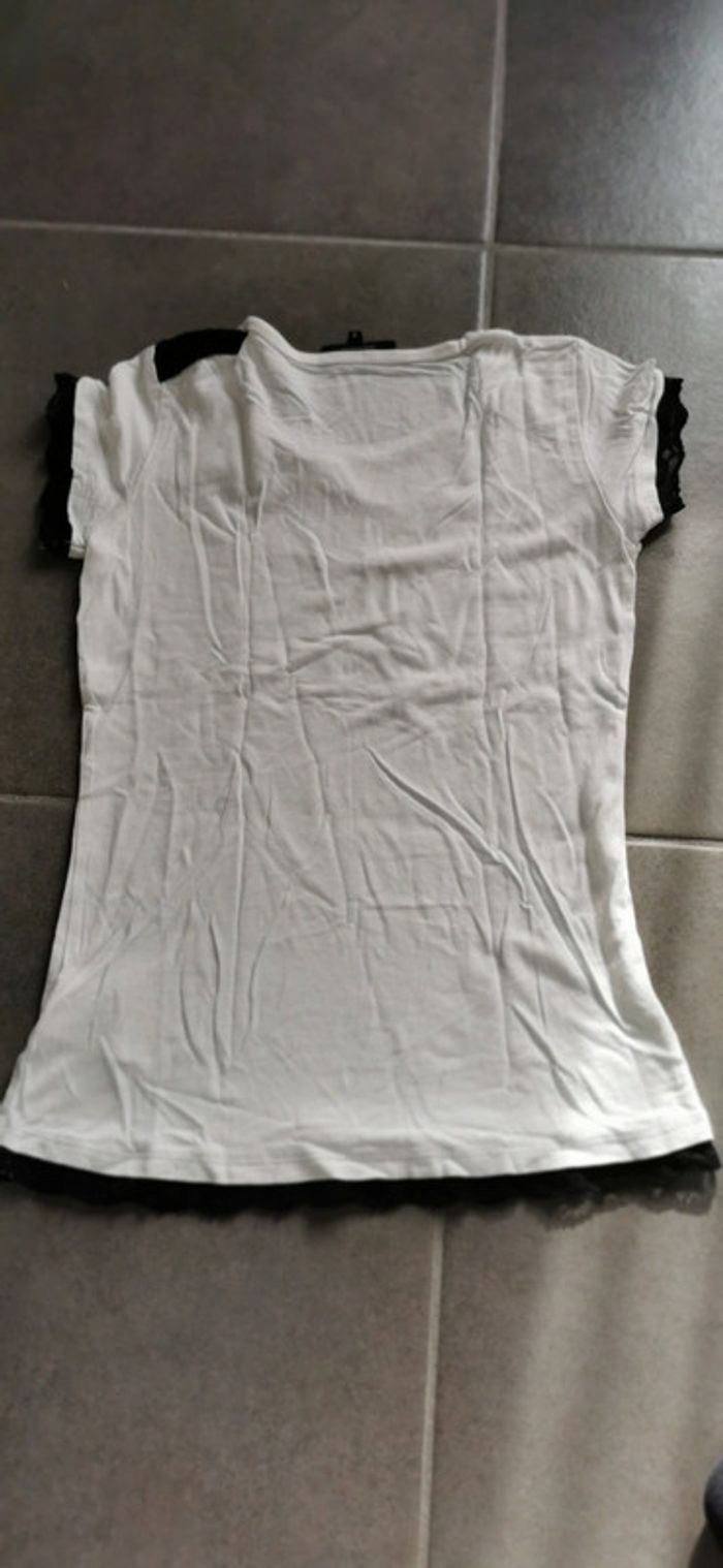 Tee-shirt manches courtes blanc - photo numéro 2