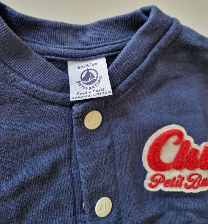 Veste bleue Petit Bateau 6 mois - photo numéro 2