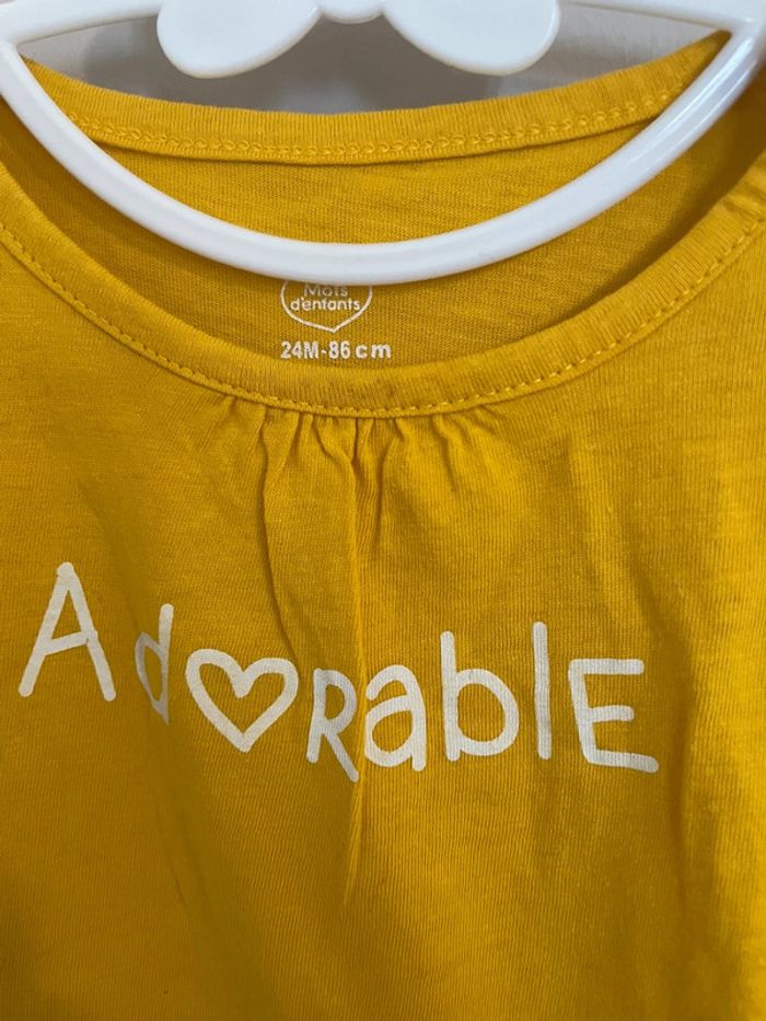T-shirt manches longues~ mots d’enfants ~ T.24mois - photo numéro 3