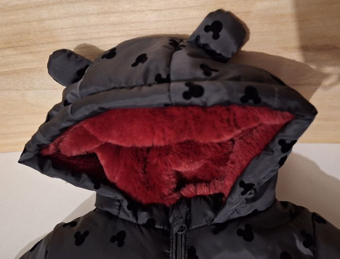 Doudoune intérieur polaire grise imprimée têtes de Mickey - photo numéro 2