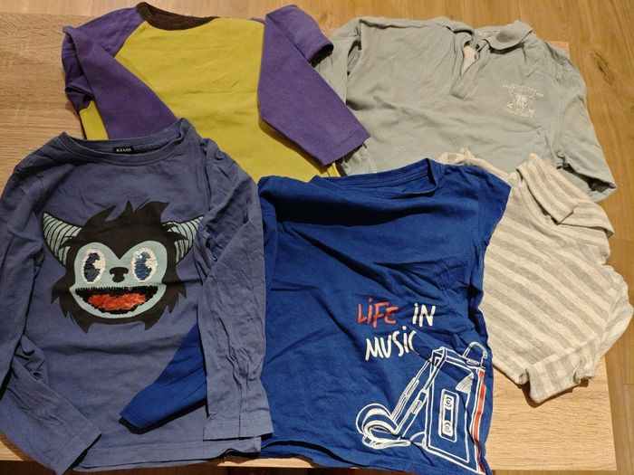 Lot de 5 T-shirts manches longues