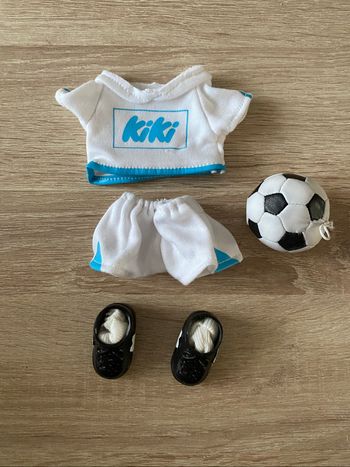 Tenue complète kiki foot bleu / blanc  neuve